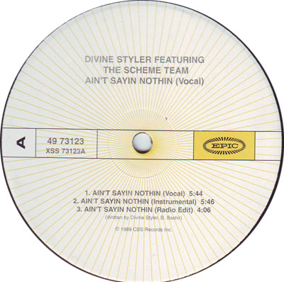 Divine Styler Feat. The Scheme-Ain´t Saying Nothing, Vinyl.