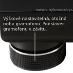 Gramofon noha nastavitelná, omezuje vibrace