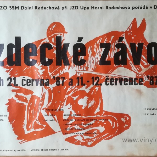 Jezdecké závody koní Dolní Radechová,1987,parkur,voltiž,skoky,drezura
