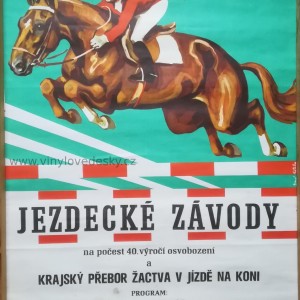 Jezdecké závody v jizdě na koni,Plzeň,1985,drezura,skoky