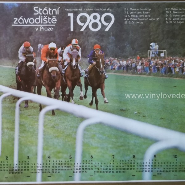 Kalendář koní, koně dostihy,1989