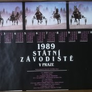 Kalendáře, plakáty, koní, koně, klusáci, rok 1989