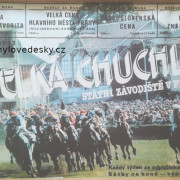 Plakát koně, dostihy, Velká Chuchle,1983