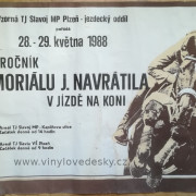 Plakát koně.Memoriál-J.Navrátila-v-jízde-na-koni-Plzeň-1988-TJ-Slavoj-MP-Plzen-jezdecký-oddíl-TJ-Slavia-VŠ-Plzeň-koně-skoky-drezura