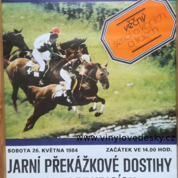 Plakát koní-Jarní překážkové dostihy v Pardubicích-1984