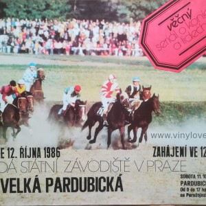 Plakát,dostihy,Velká Pardubická,1986,96 ročník