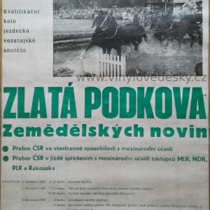 Plakát koně, vozatajské soutěže, Zlatá Podkova